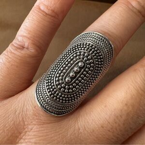 Large Intricate Sterling Silver Statement Ring Made in Indonesia